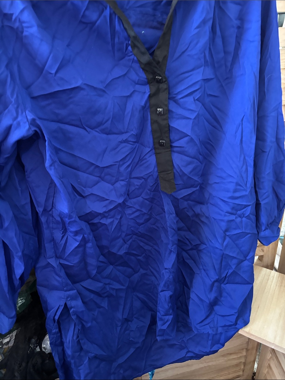 Truth Ladies Royal Blue Lightweight Tunic with Black Placket Large